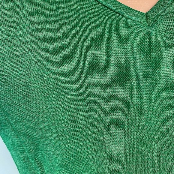 Vintage 1970s Tech Memorial Centaurs Green Football Sweater Medium Green Fades - Picture 4 of 5